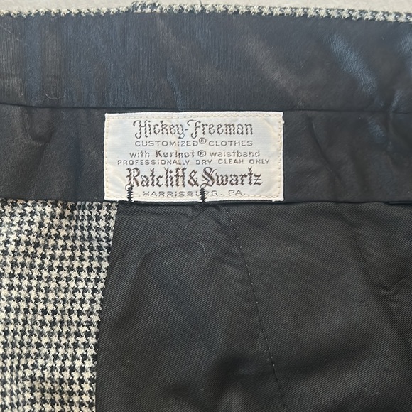 Men’s Custom High End Tailored Dress Pants Size 40 Houndstooth Pattern - Picture 6 of 8